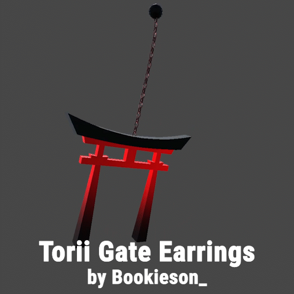 Japanese torii gate earrings